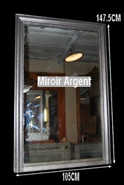 miroir ancien cadre argent